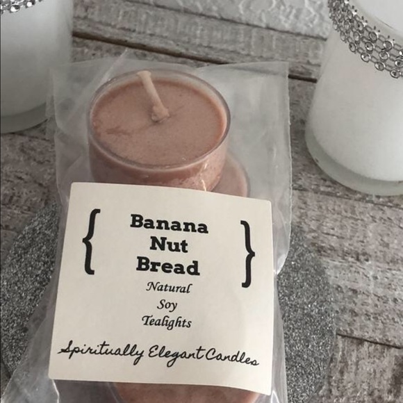 Banana Nut Bread Soy Tealights | Set of 4 - Picture 2 of 5